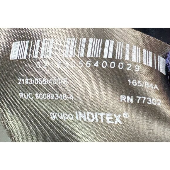 Zara Blue White Polka Dot Print Grandamacore Long Sleeve Maxi Modest Dress - Picture 6 of 7